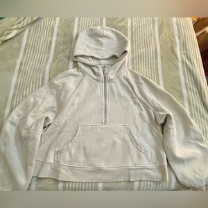 Lululemon oversized half-zip hoodie in bone